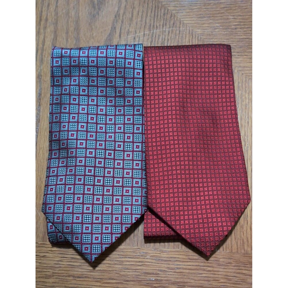 Daniel De Fasson Men's Set of 2 100% Silk Handmade Ties
